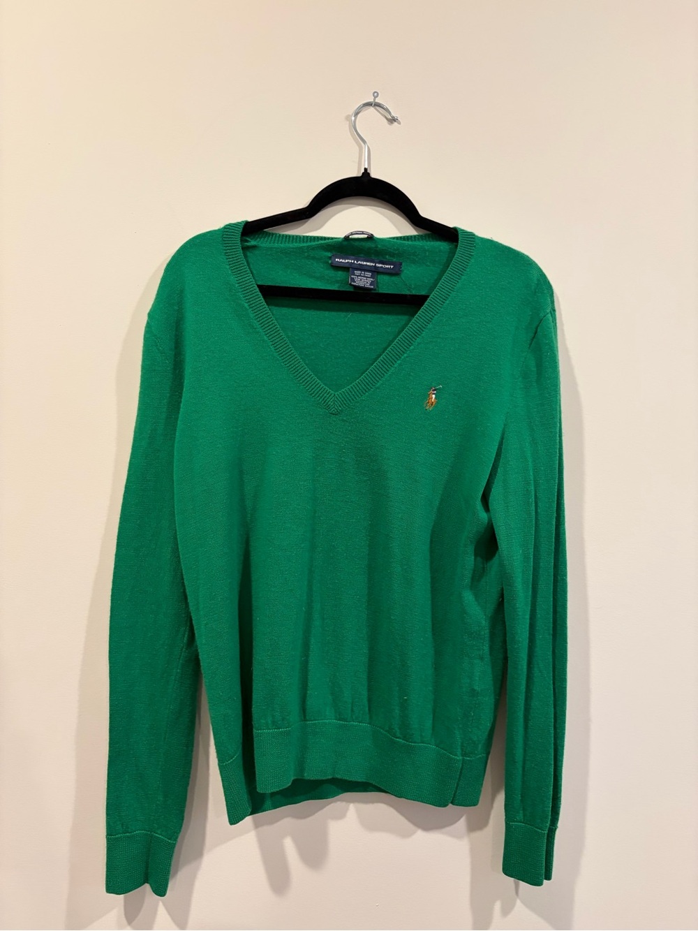 Polo by Ralph Lauren Emerald Green V-Neck Sweater